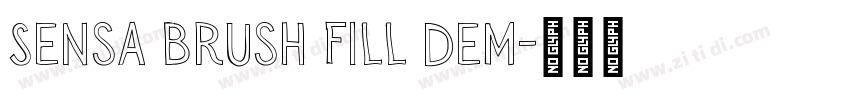Sensa Brush Fill Dem字体转换